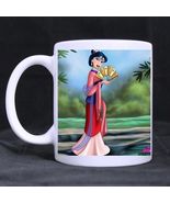 Personalized Mulan Beauty Princess Custom Personalized Coffee Tea White Mug - $13.99