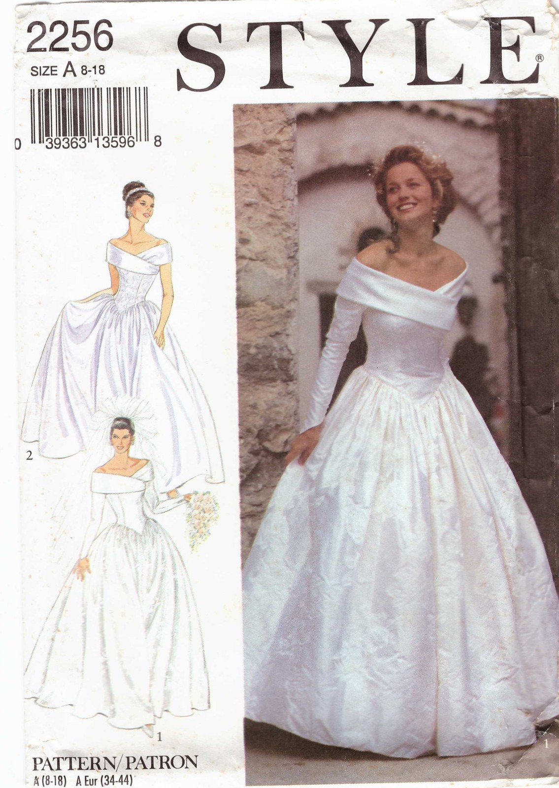 Primary image for Style Sewing Pattern 2256 Misses Bridal Wedding Gown Sz 8 10 12 14 16 18 New
