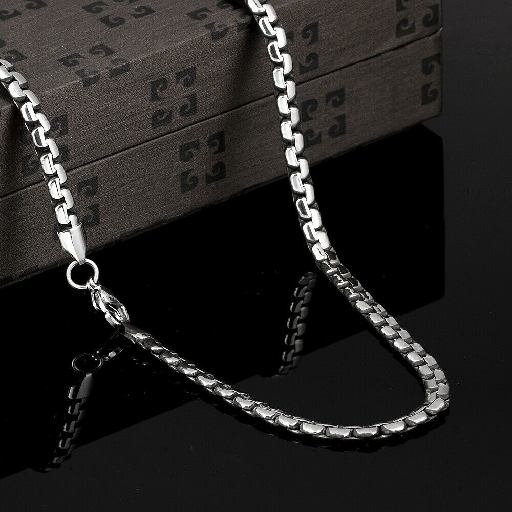 Men Stainless Steel Keel Chain Necklace Silver Color Jewelry 2mm/3mm ...
