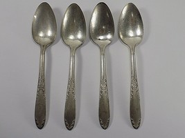 1936 National Silver Company King Edward Pattern Teaspoons Set Of 4 - $8.90