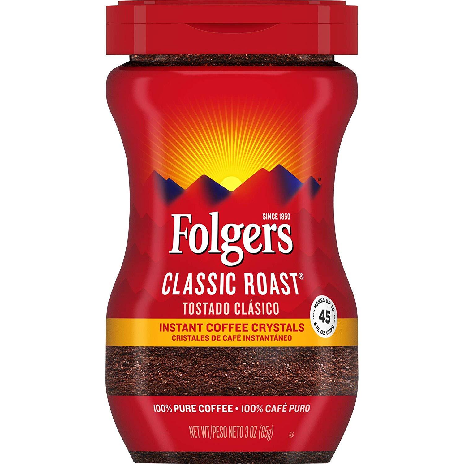 folgers medium roast coffee caffeine content