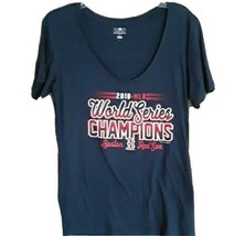 Womens MLB 2018 World Champion Boston Red Sox V Neck T Shirt Size Large - $10.99