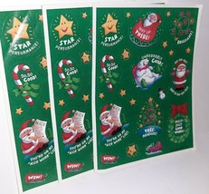 Vintage Hallmark x3 Sheets of Christmas Stickers Santa Polar Bear Candy ... - $7.43