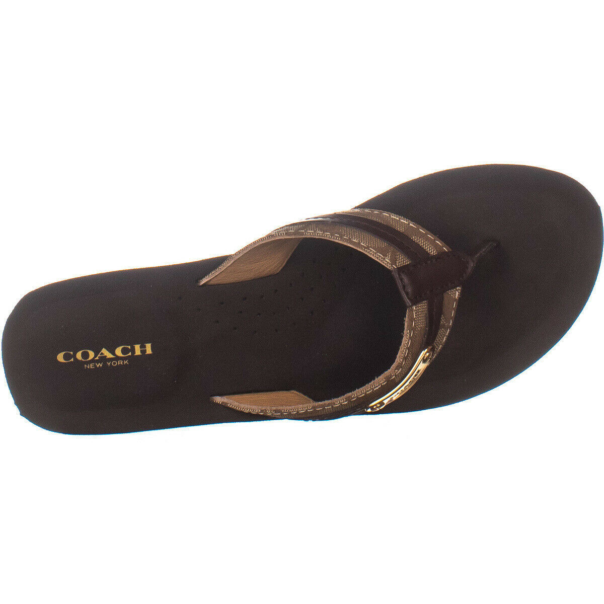 coach wedge flip flops