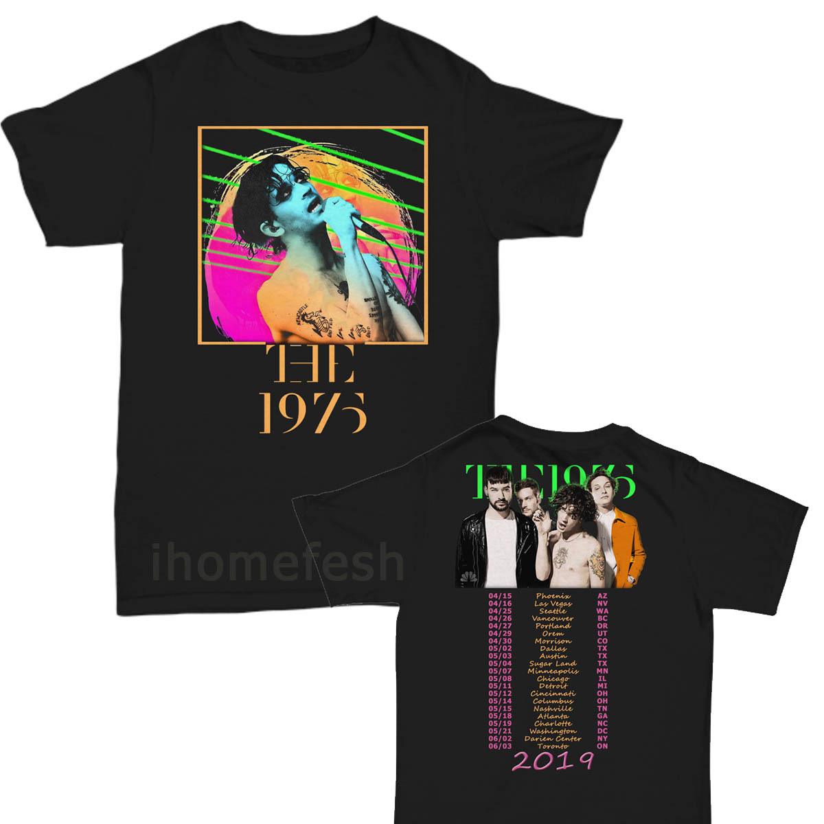 the 1975 tour merchandise