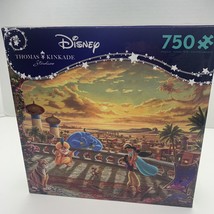 Thomas Kinkade Disney Aladdin Jigsaw Puzzle Dancing in the Desert Sunset NIB - $19.79