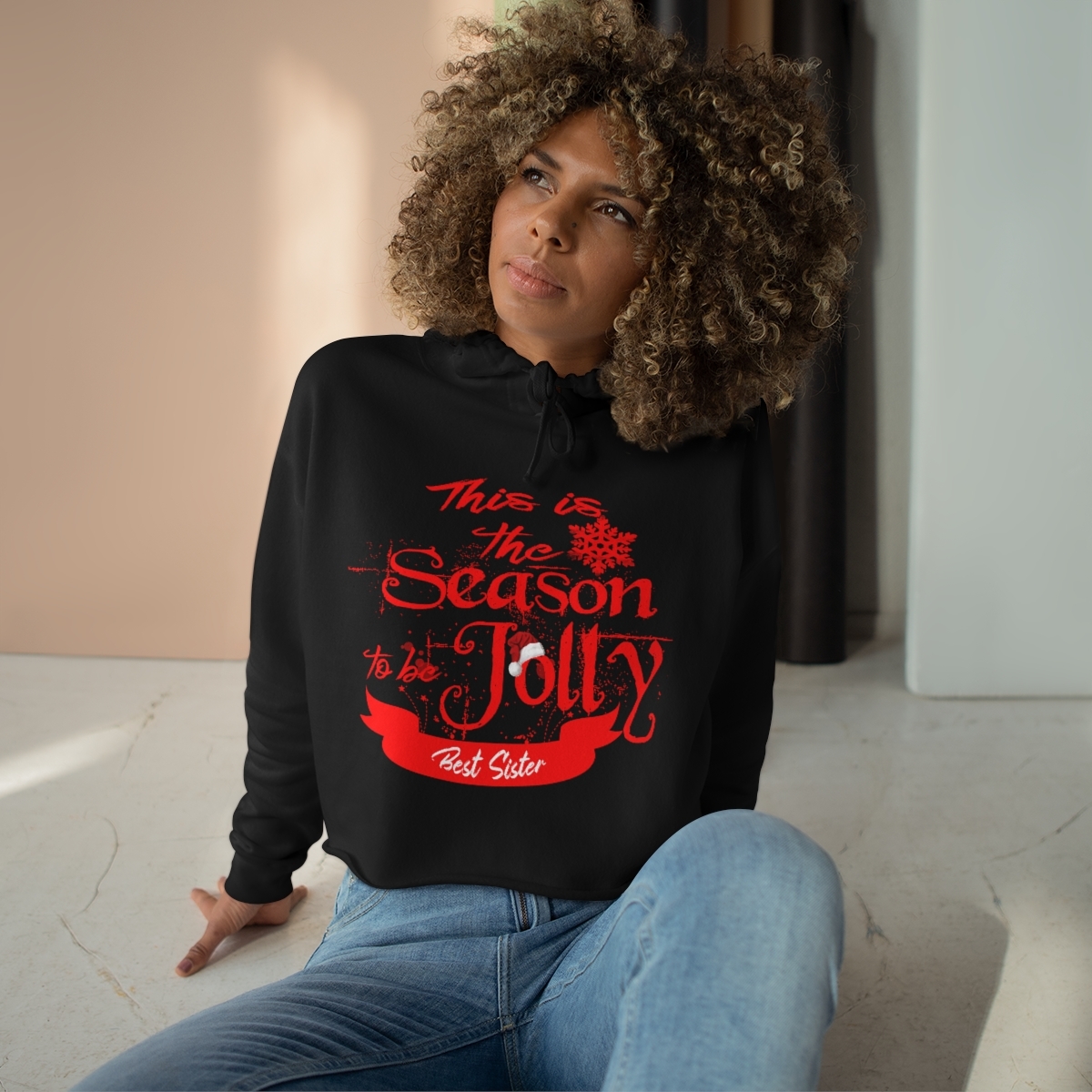 Personalized Crop Hoodie This is the Season Jolly - Best Christmas XMAS Gift