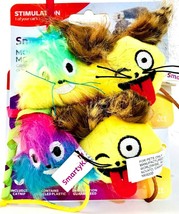2 Packs SmartyKat Stimulation Mouse Moods 2 Count Catnip Toys For Play 