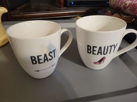Pfaltzgraff RARE Beauty and Beast Everyday Oversize Coffee Tea Mug Set of 2 - $28.00