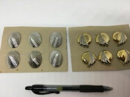 Metal Button Covers Gold Silver Swirl Lot 12 Sewing SKU 068-028 - $13.06