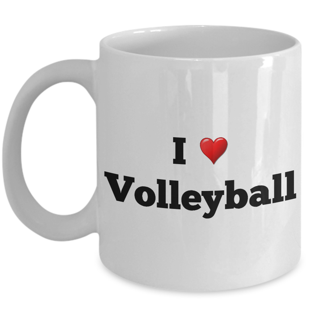 Volleyball Player Mug \ I Love Volleyball - Novelty Gift, Ceramic ...