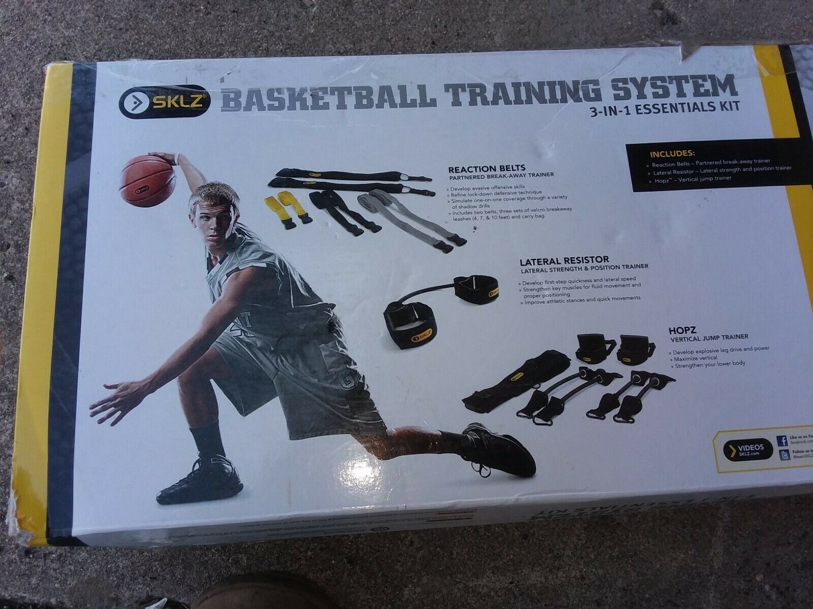 SKLZ Basketball Training System 3In1 Essentials Kit Hopz (New Open