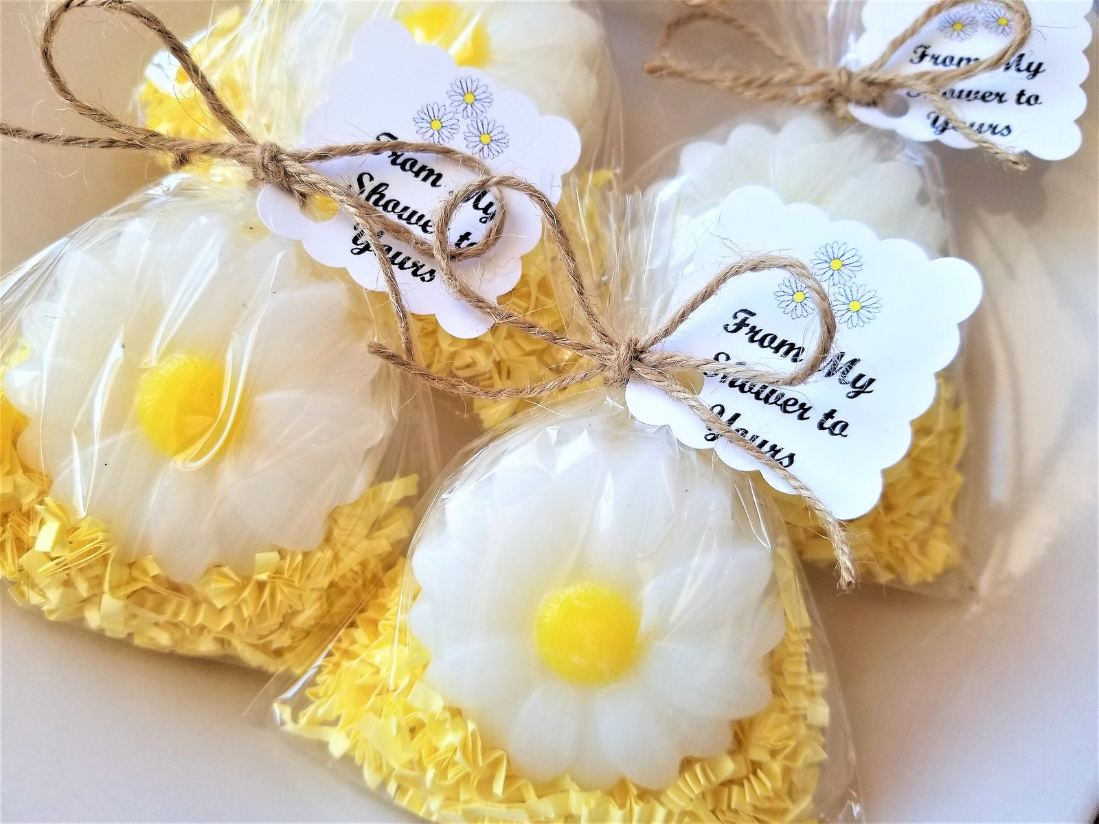 20 Daisy Soap Shower Favors, Baby Shower Favor, Daisy Theme Party Decor ...