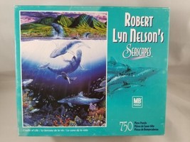 Robert Lyn Nelson Cradle of Life Seascapes Jigsaw Puzzle 1000 Piece Whales - $11.28