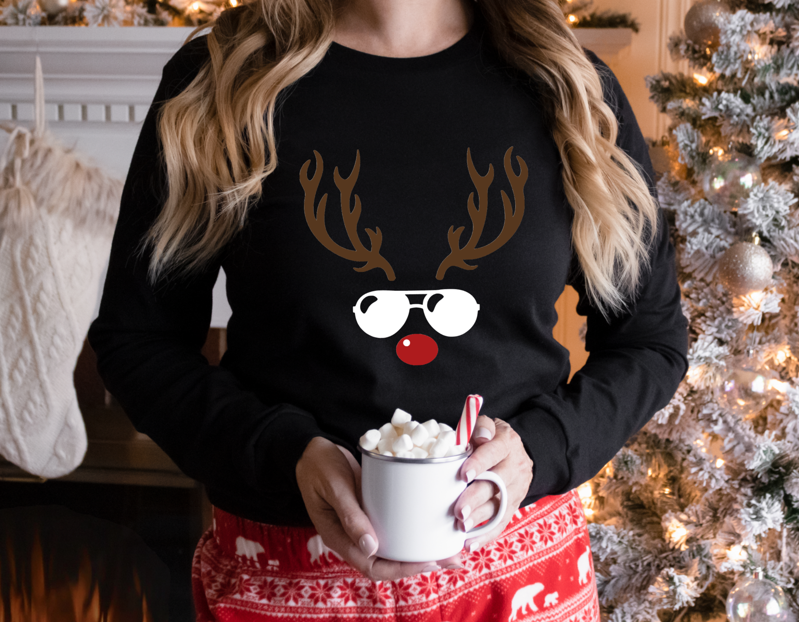 Christmas Sweatshirt Snowflake Holiday Gift