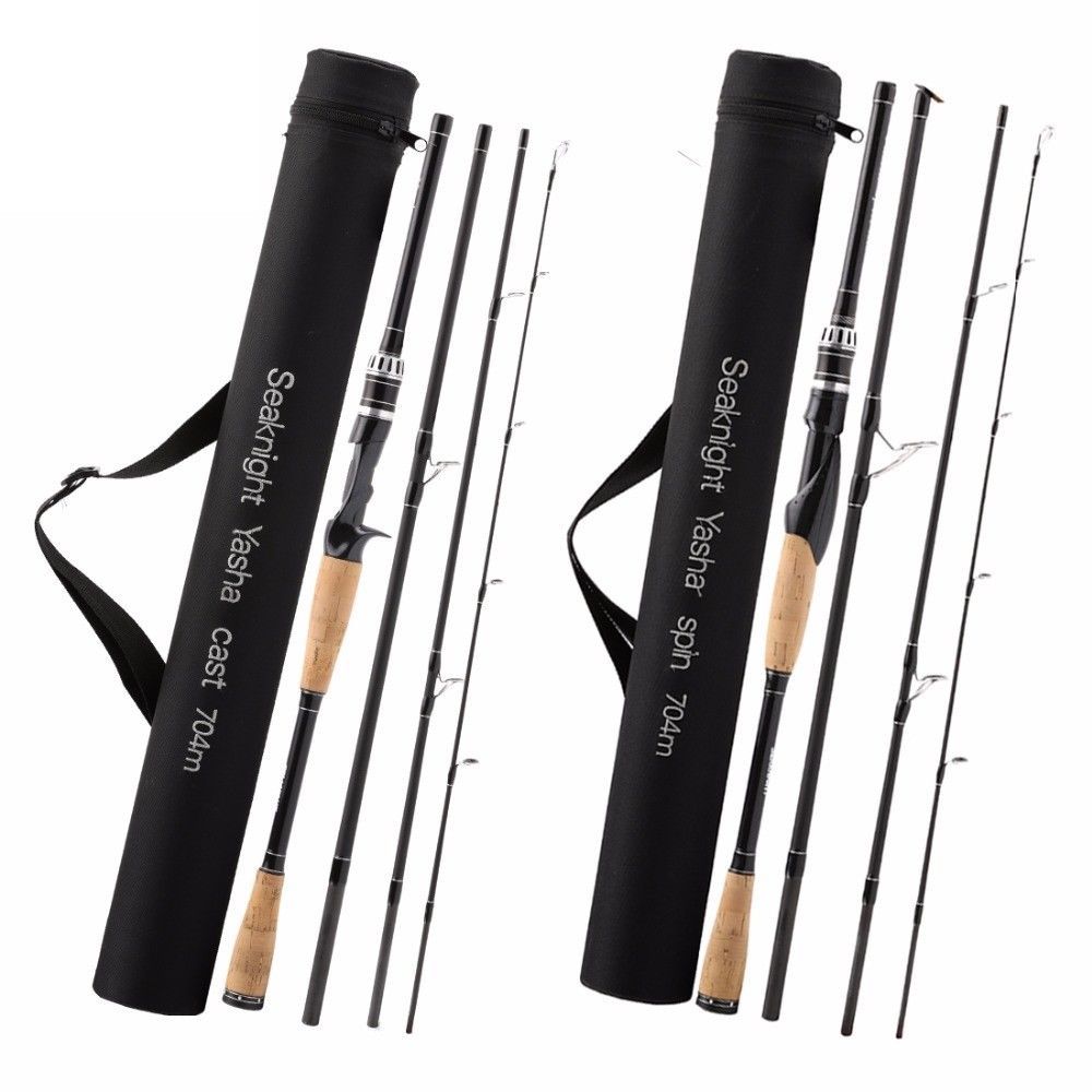 Spinning Fishing Rod Travel Size Portable 1.3//1.5//1.8m Heavy Power Pole Strong
