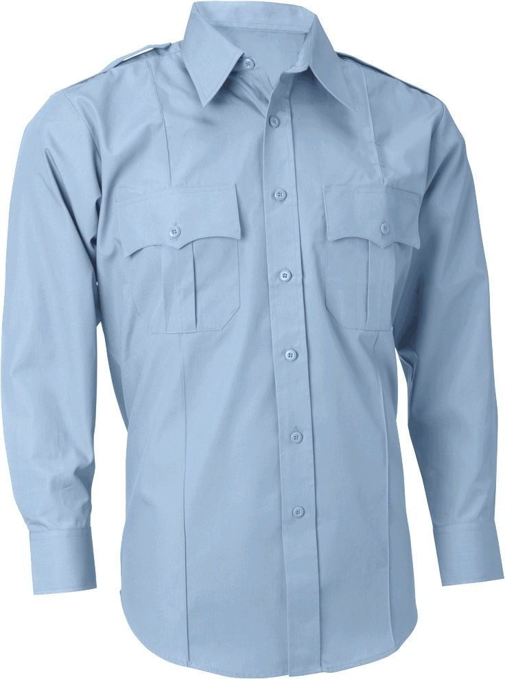 Light Blue Long Sleeve Official Police Security Uniform Shirt Shirts