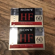 Lot of 2 Sony HF 60 Minute Blank Cassette Tapes High Fidelity Brand New - $6.00