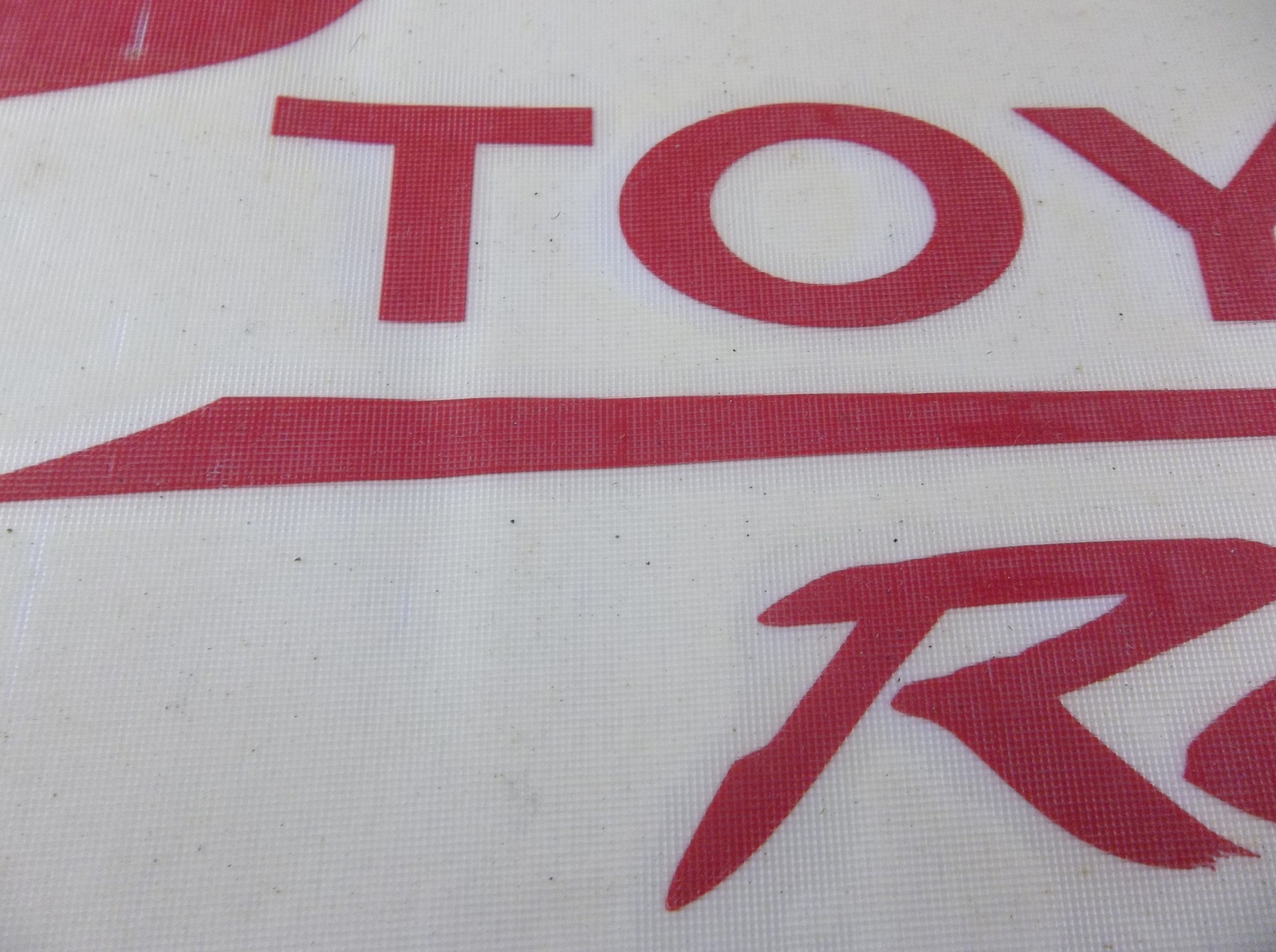 Vintage NOS "Toyota Racing" Red Vinyl Decal Sticker Decals, Emblems