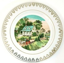 Currier &amp; Ives Seasons Collector Plates 8.25&quot; Set of 3 Not For Food Japan - $17.75