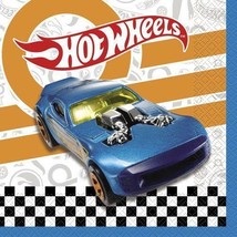 Hot Wheels Lunch Dinner Napkins 16 Count By Unique Happy Birthday Party Supplies - $5.95