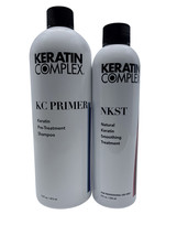 Keratin Complex KC Primer 16 OZ &amp; NKST Natural Keratin Smoothing Treatme... - $133.18