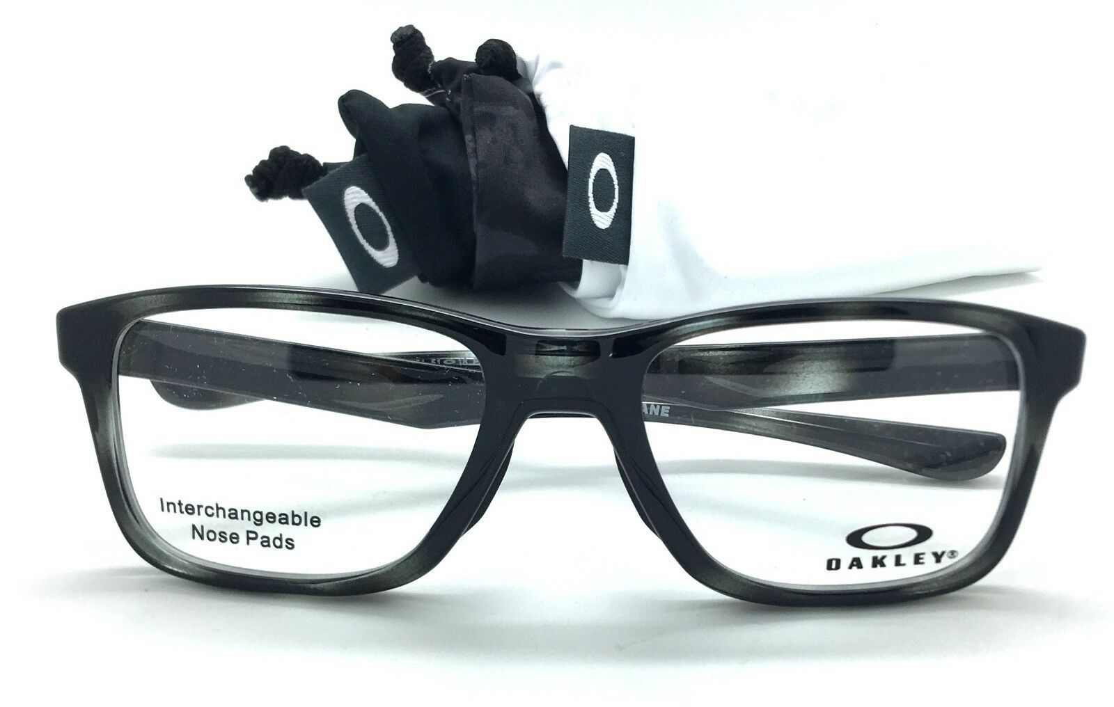 New OAKLEY RX OX8107 0451 Trim Plane eyeglass Frames Polished Grey ...