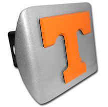tennessee logo chrome orange T emblem brushed trailer hitch cover usa made - £58.08 GBP