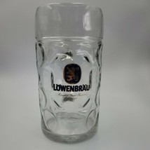 Lowenbrau 1 Liter Dimpled Glass Beer Stein Mug Tradition in Munchen  - £10.72 GBP