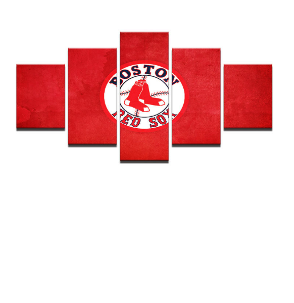 Framed 5 Piece Boston Red Sox Canvas Prints Painting Wall Art Picture