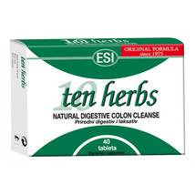 Esi - Ten Herbs - Natural Digestive Colon Cl EAN Se - Natural Laxative - 40 Tabs - $27.00