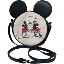 VTG NWOT Disney Mickey & Minnie Kissing Mickey Ears Vegan & Patent Leather Purse - $98.99