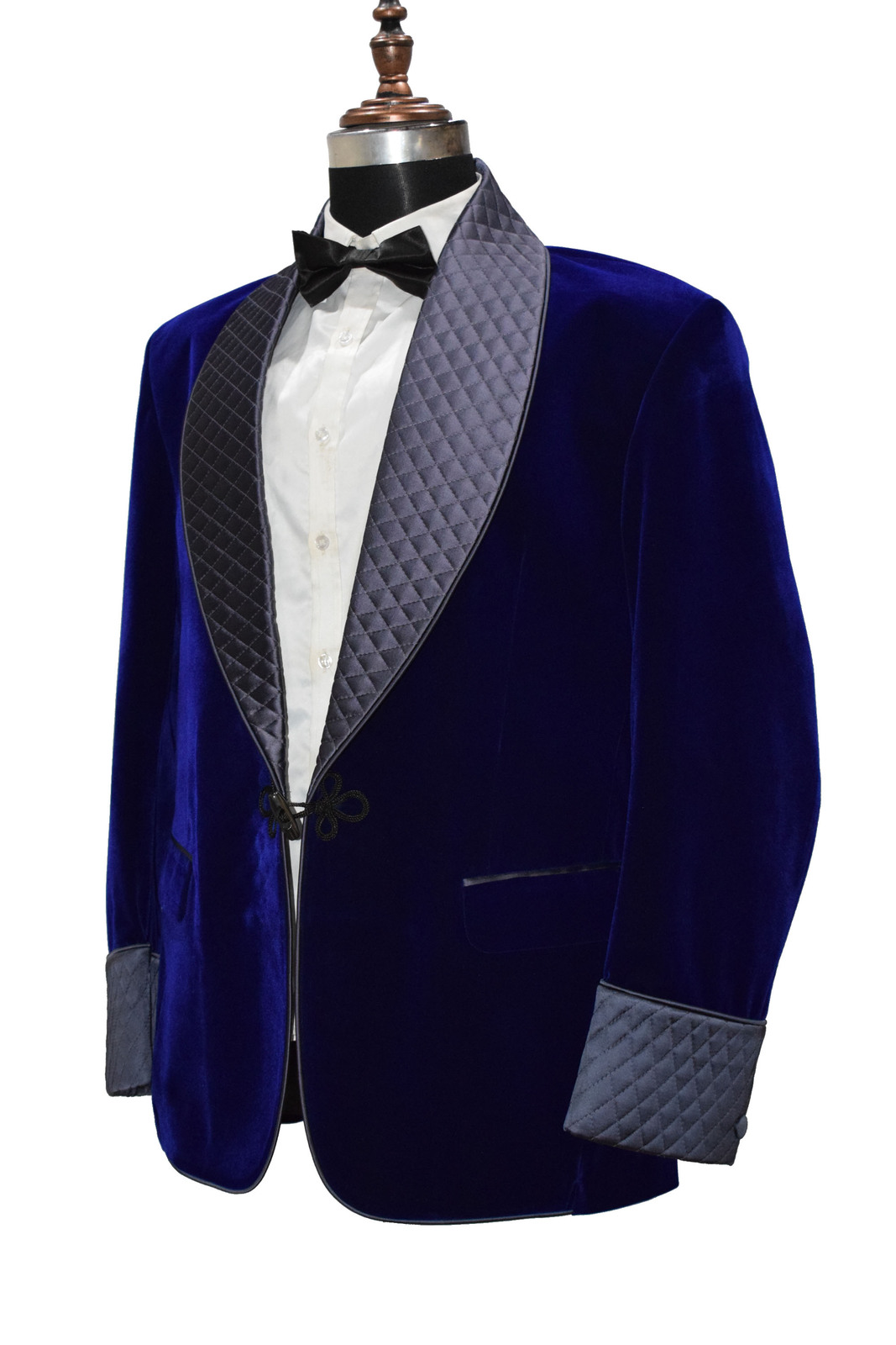 Men Royal Blue Smoking Jackets Designer Elegant Luxury Party Wear