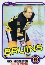 Rick Middleton 1981 Topps Autograph #22 Bruins