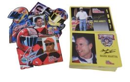 Vintage 1996 Nascar Mark Martin Pencil Box + Racing Card Lot Made in USA image 4