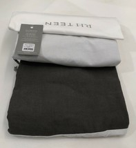 Restoration Hardware Solid Linen-Cotton Full Bed Skirt Charcoal NEW $89 - $52.99