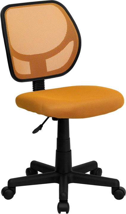 Orange Low Back Task Chair WA-3074-OR-GG