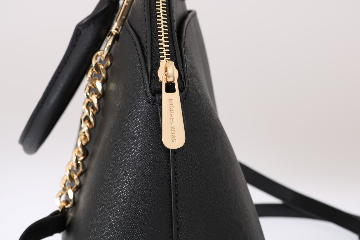 Black EMMY Leather Satchel Bag - Fashion