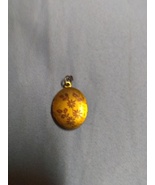 Small vintage locket pendant gold tone metal - $12.00