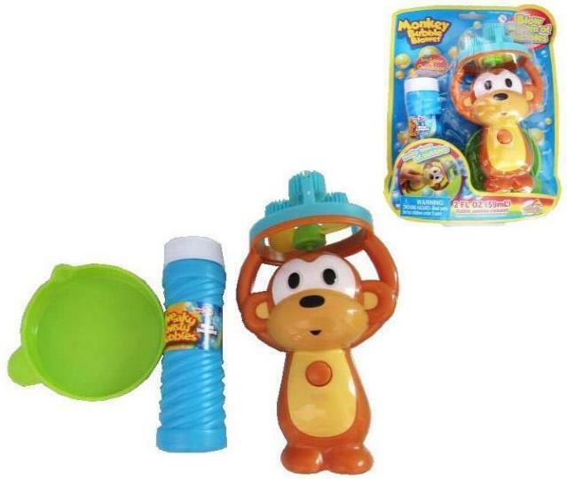 MONKEY BUBBLE BLOWER MACHINE 3 wand battery operated blowing bubblles