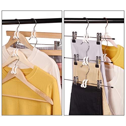 KEAEF Clothes Hanger Connector Hooks, Mini Cascading Hanger Hooks for