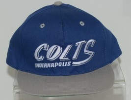 Team Apparel Indianapolis Colts Flat Bill Blue Gray Adjustable Hat image 1