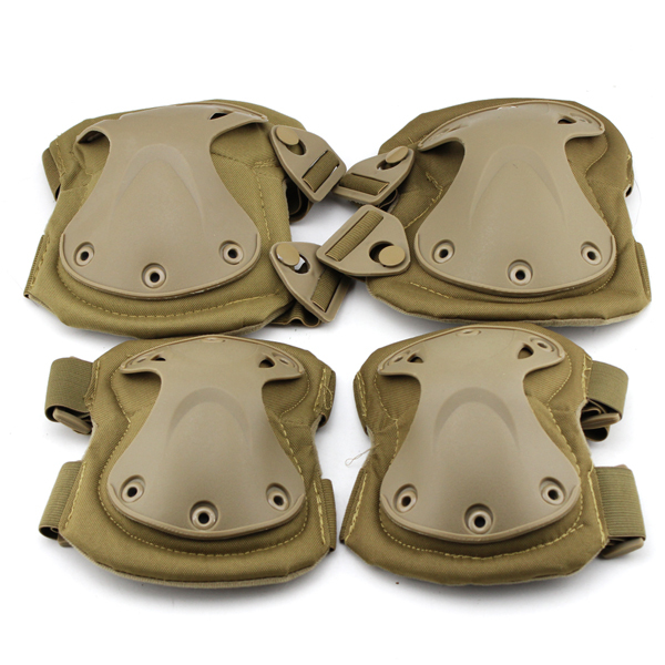 Tactical Knee Pad and Elbow Pad Set - Protective Pads for Paintball etc