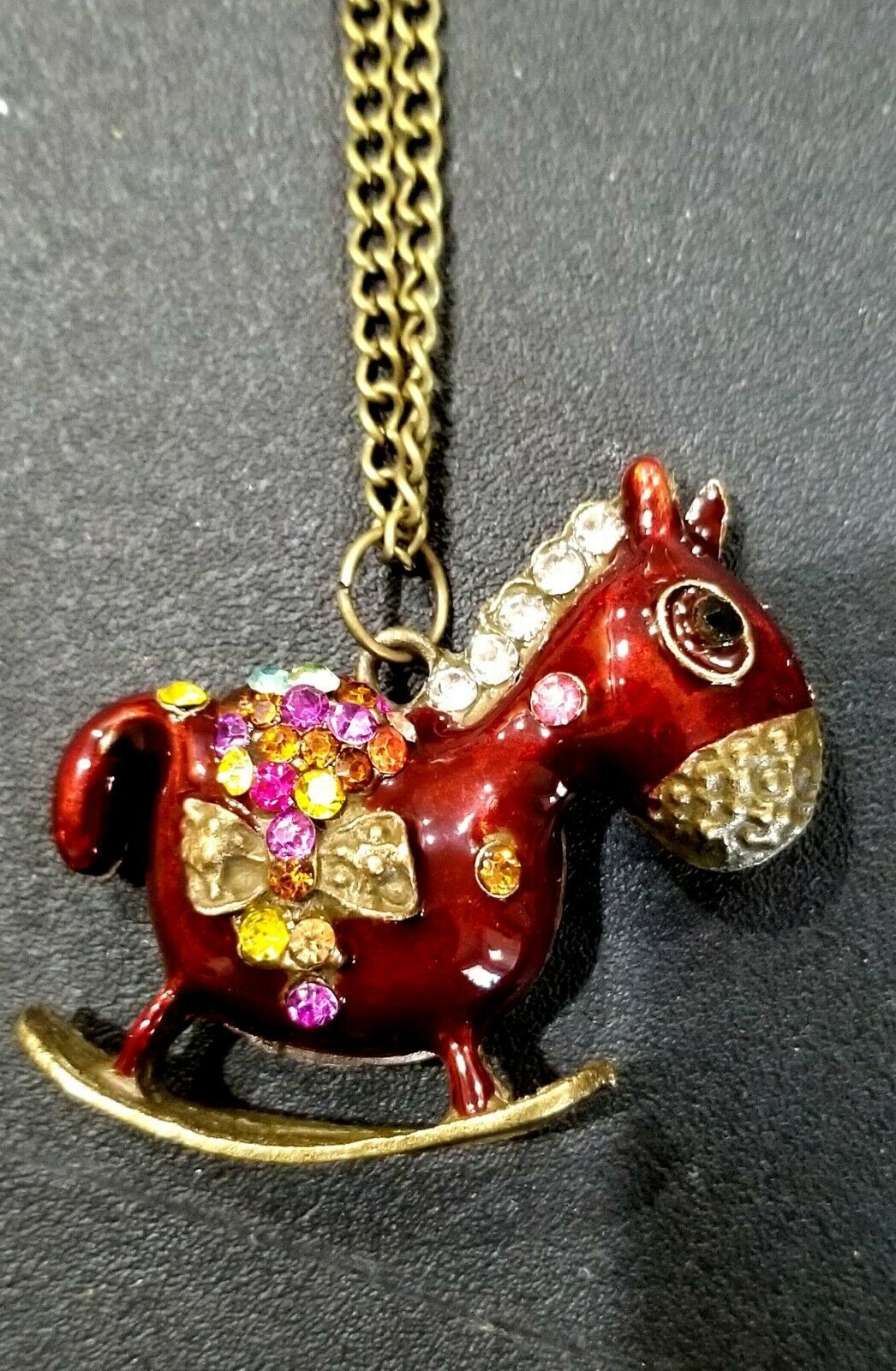 NWT BETSEY JOHNSON ROCKING HORSE GEMSTONE DETAILED 26 INCH