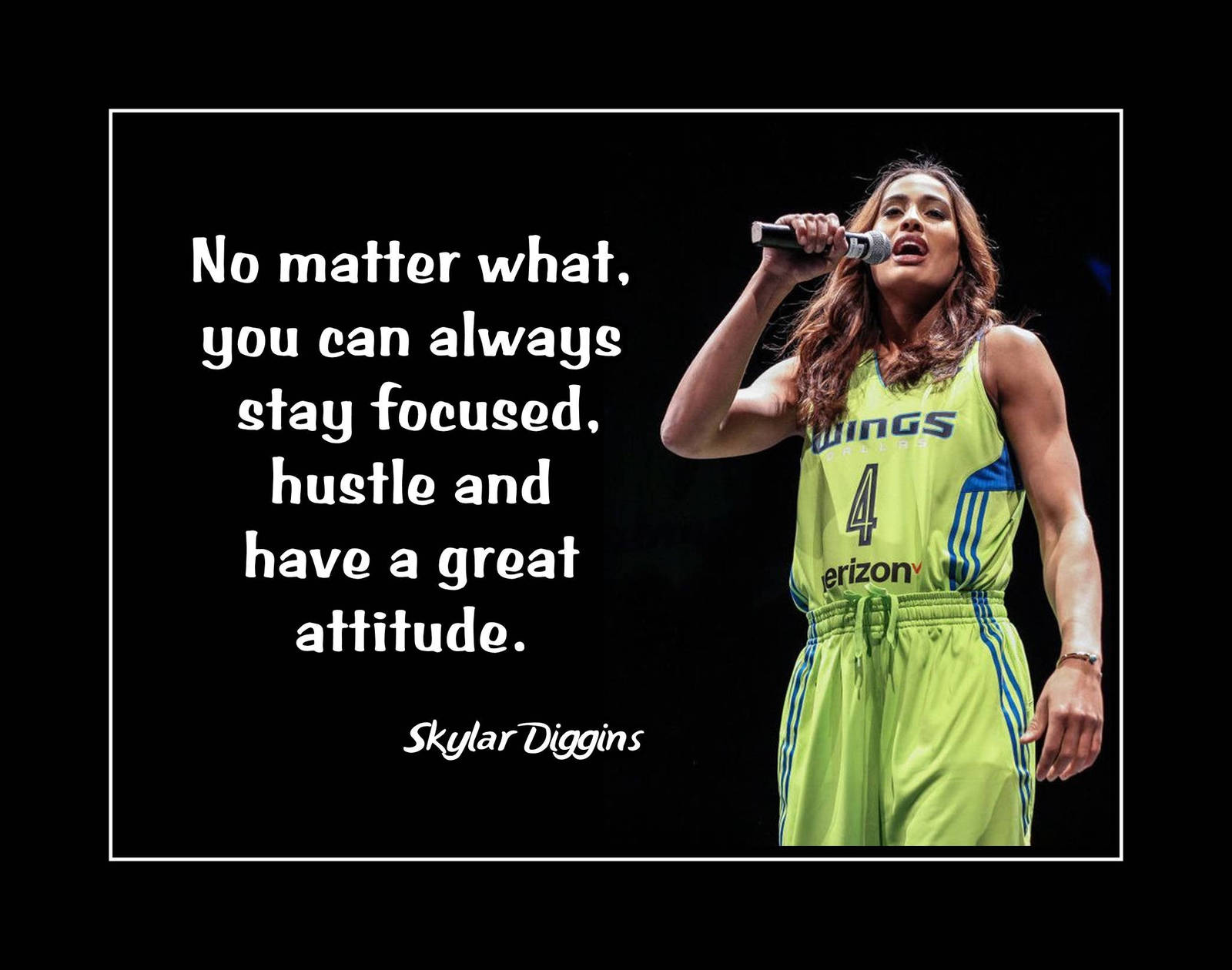 Inspirational Skylar Diggins Basketball Motivation Quote Poster Daughter Gift - Basketball-WNBA