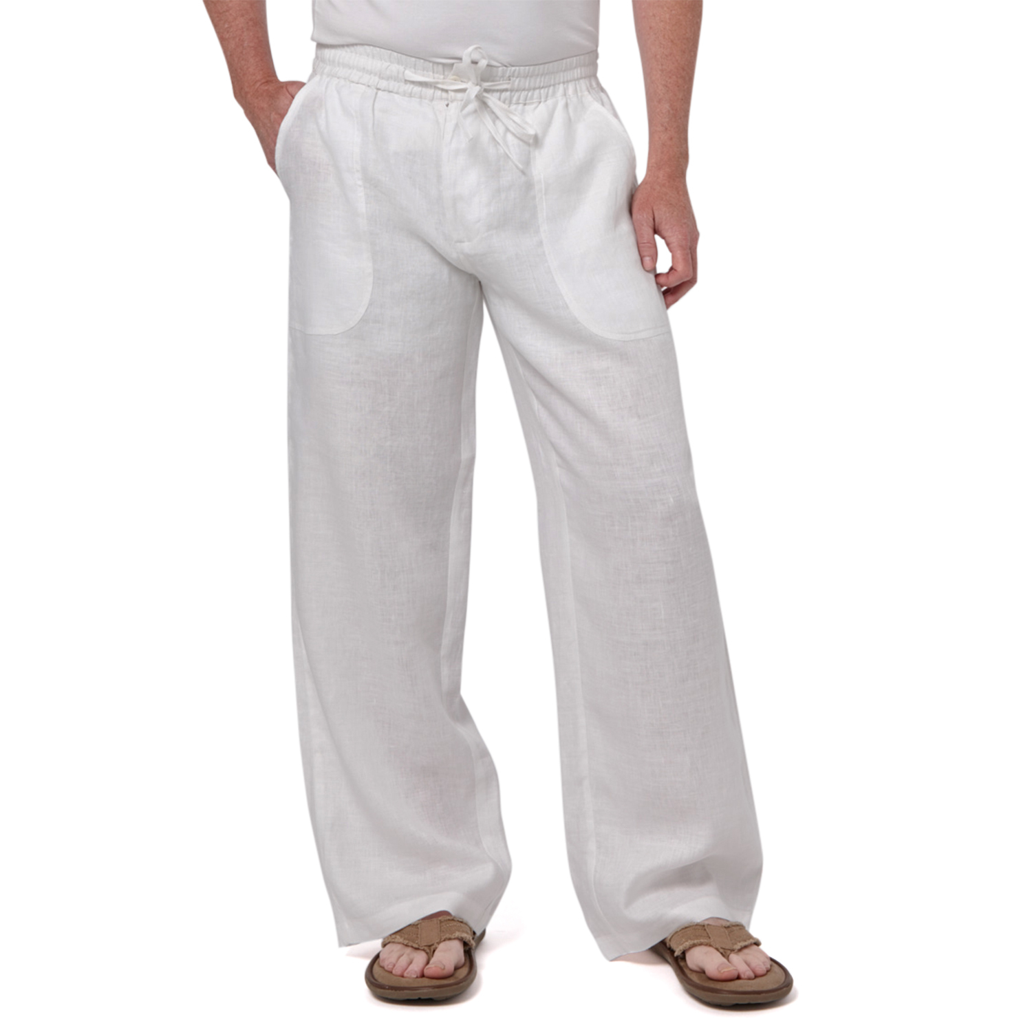 Men’s Lightweight Linen Drawstring Regular Big & Tall pants - Big ...