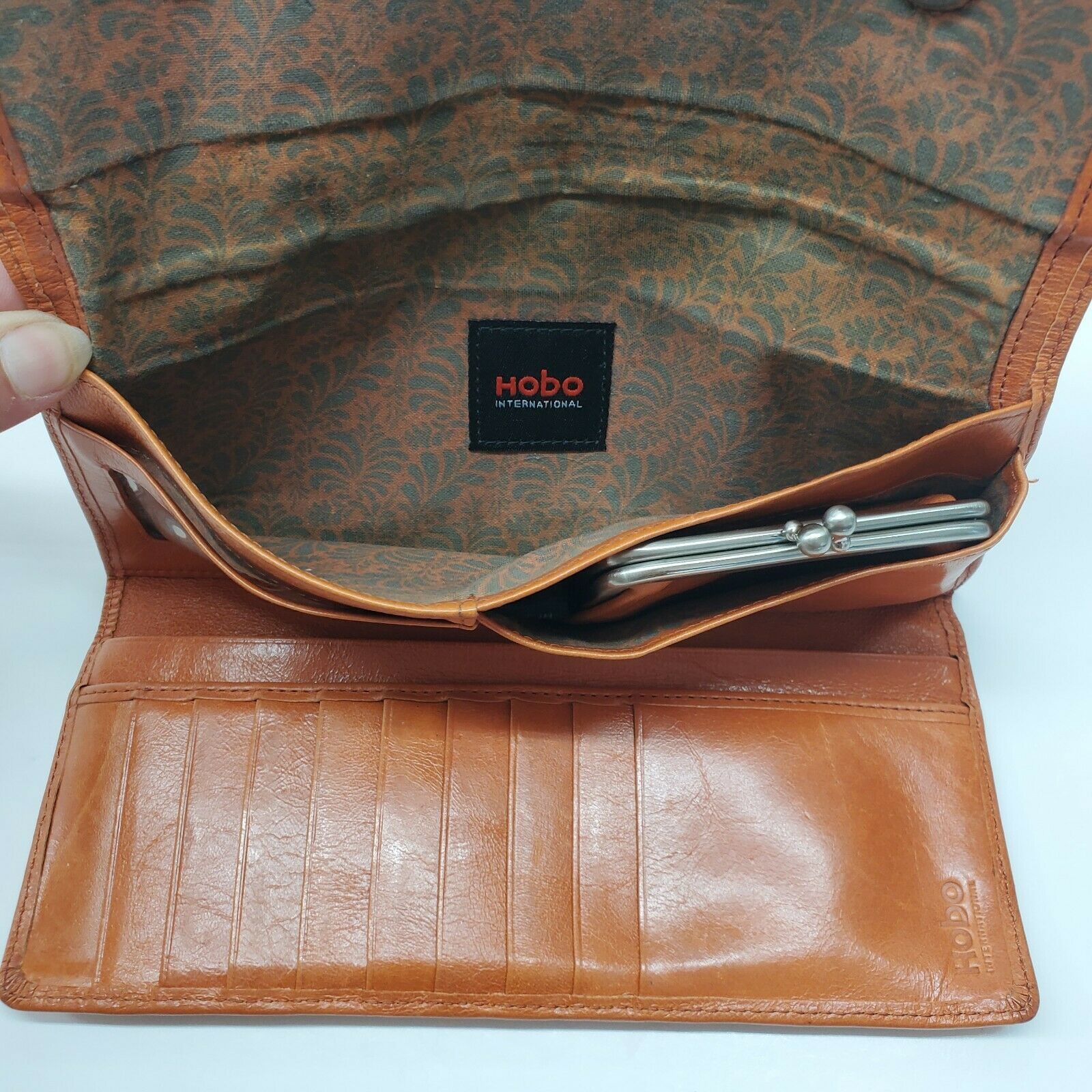 Hobo International Sadie Trifold Leather Wallet Clutch With Coin Purse
