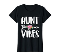 New Tee -  Aunt vibes shirt cute aunt gift funny auntie shirt Wowen - $19.95