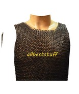 Chain Mail Vest 9 mm Flat Riveted with Washer Medieval Theatre Armor - $121.38