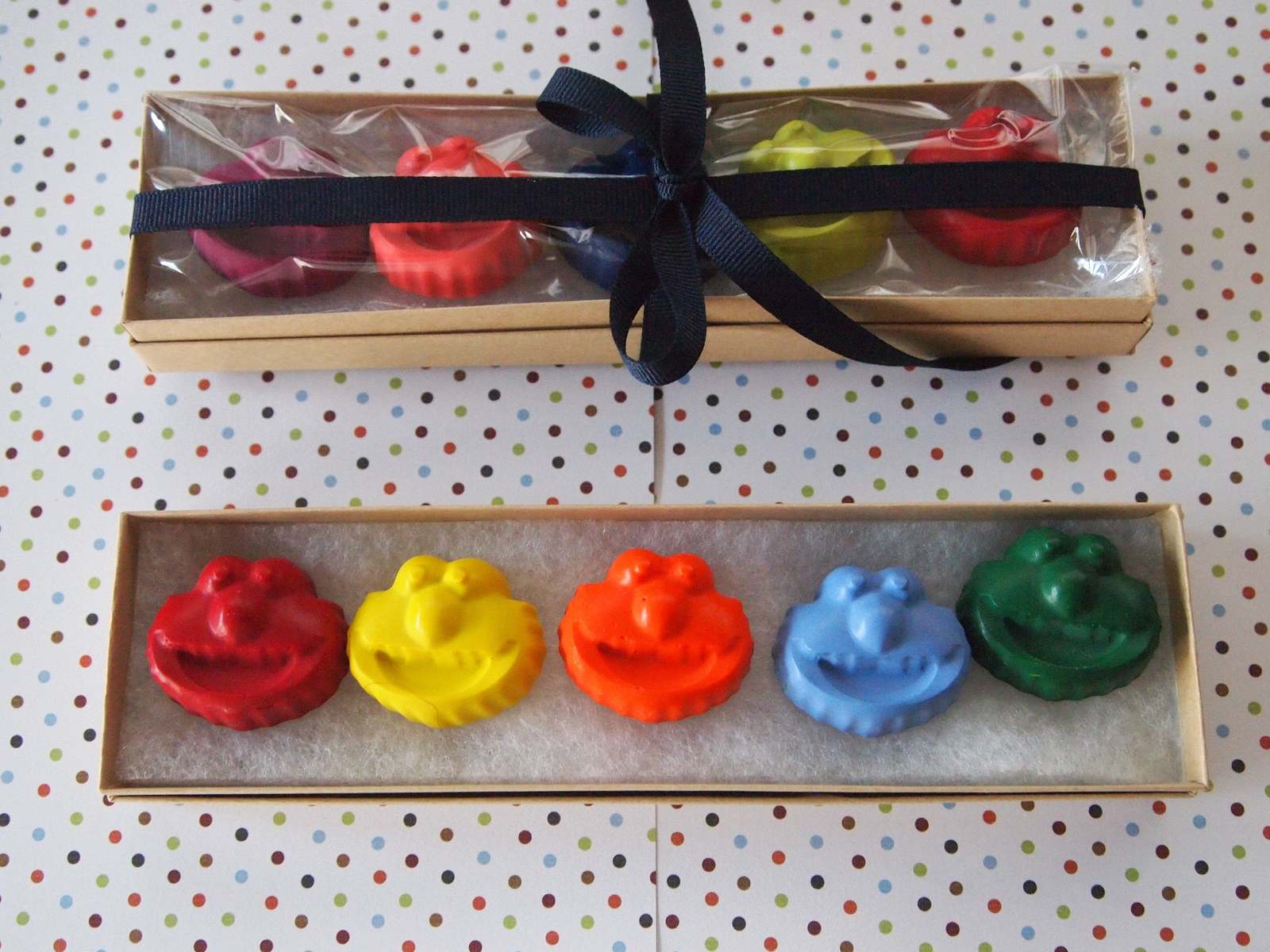 Elmo Sesame Street Crayons, Handmade, Set Of 5 ELMO Crayons, Non Toxic